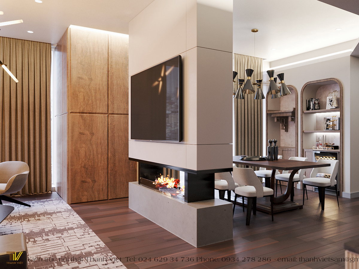 Thiết Kế Nội Thất Căn Hộ Doris House Phong cách Hiện Đại Pha Cổ Điển