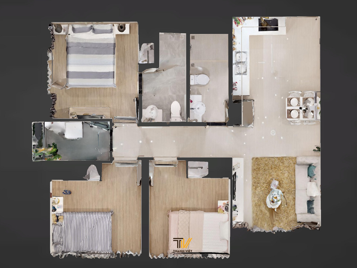 BỐ TRÍ NỘI THẤT CĂN HỘ 3PN CHO CƯ DÂN VINHOMES OCEAN PARK